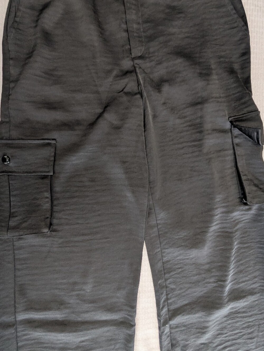 G By Giuliana Black Label Women's Black Straight Leg Cargo Trousers Size 2 New - Picture 4 of 14